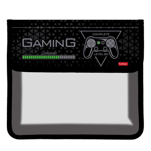 Папка для тетрадей Пластиковая А5ф Hatber 1 отделение на липучке -Gaming- , 